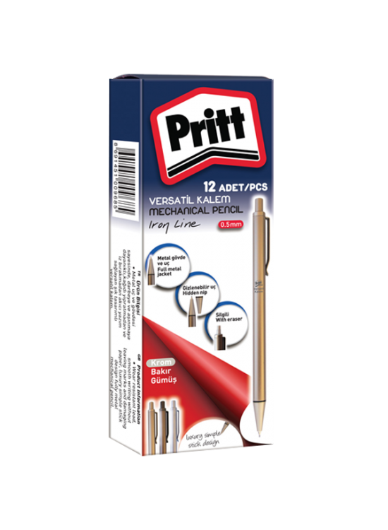 Pritt Versatil Kalem İron Line 0.5 MM Krom 3705 (1 Adet)