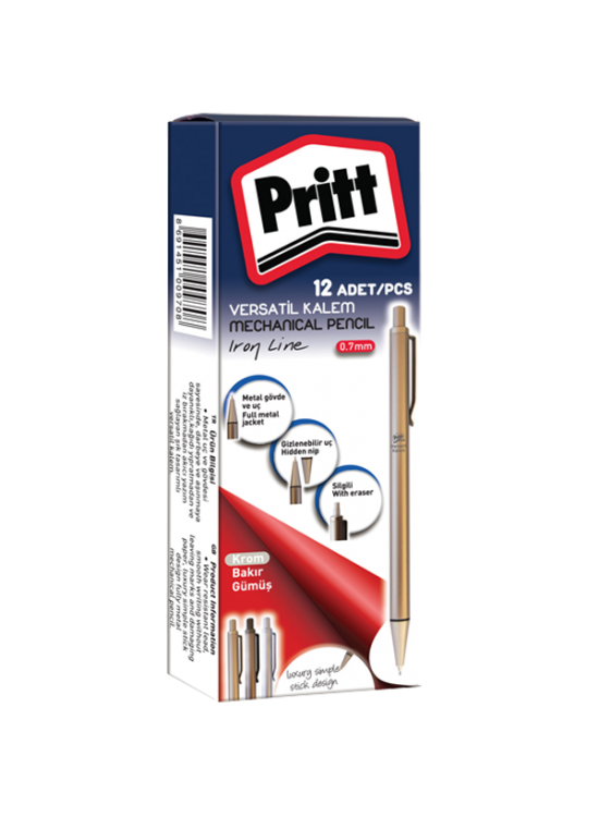 Pritt Versatil Kalem İron Line 0.7 MM Krom 3707 (1 Adet)