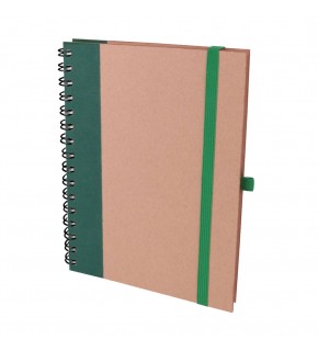 PURSAKLAR YEŞİL SPİRALLİ TARİHSİZ DEFTER (15X21 CM)
