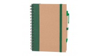 PURSAKLAR YEŞİL SPİRALLİ TARİHSİZ DEFTER (15X21 CM)