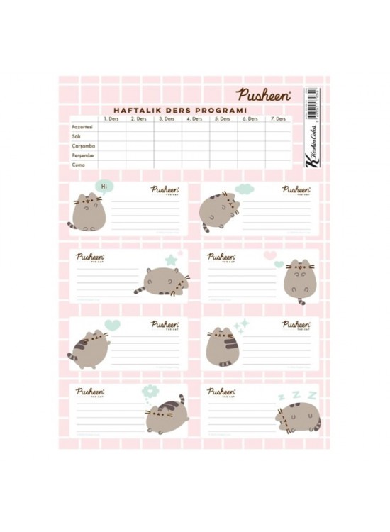 Pusheen Ders Programlı Etiket 3 Lü 220130-10 Pusheen Ders Programlı Etiket 3 Lü 220130-10