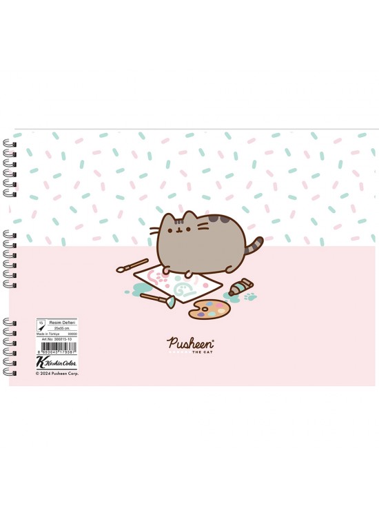 Pusheen Resim Defteri Spiralli 25x35 15 Yaprak (1 Adet)