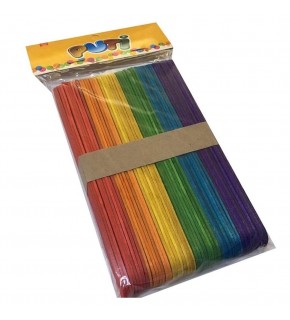 Puti Ahşap Büyük Dil Çubuğu Renkli 50 Lİ 4605