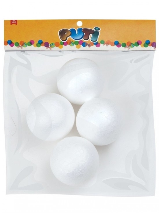 Puti Köpük Top 7 Cm 4 Lü 4780