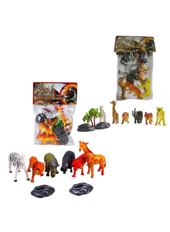 Pvc Vahşi Hayvanlar 6Lı  Kzl-Ys5-006Abc