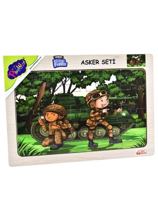 Play Wood Ahşap Eğitici Puzzle Asker Seti ONY-65-68