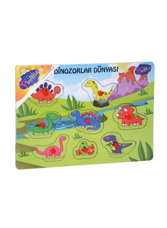 Pw Ahşap Tutmalı Dinazorlar Dünyası