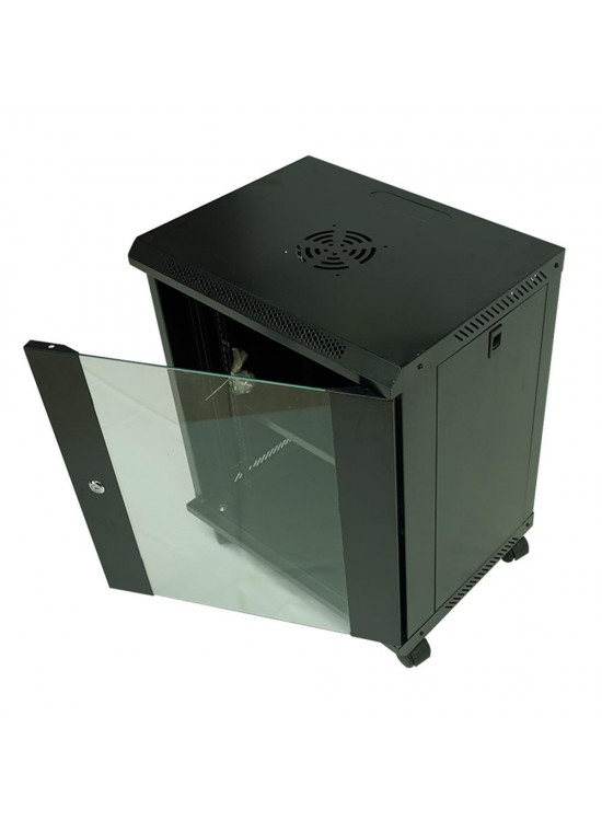 Racksan ML-6412S 12U Duvar Tipi Kabinet (600-530-400) Raf+Fan+Priz