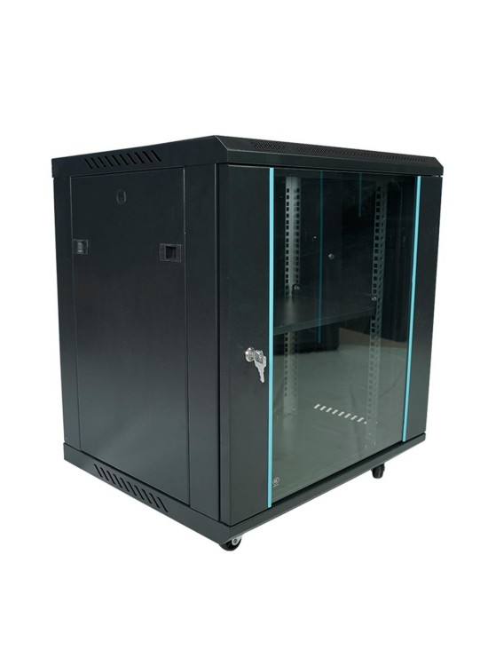 Racksan MT-6612S 12U Duvar Tipi Kabinet (640-600-600) Raf+Fan+Priz