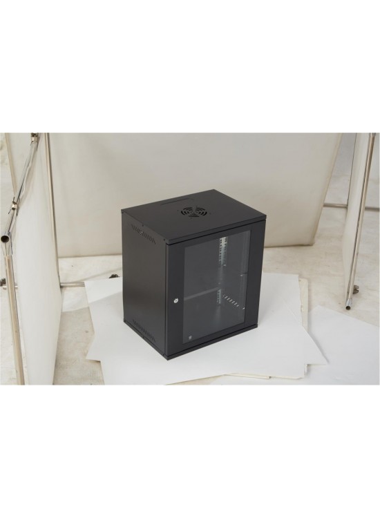 Racksan SE-6412S 12U Duvar Tipi Kabinet (600-530-400) Raf+Fan+Priz