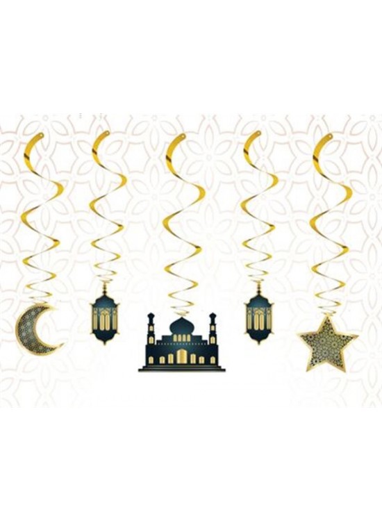 Ramazan Helezon Sarkıt Süs Varaklı 5 li Ramazan Helezon Sarkıt Süs Varaklı 5 li