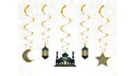 Ramazan Helezon Sarkıt Süs Varaklı 5 li Ramazan Helezon Sarkıt Süs Varaklı 5 li