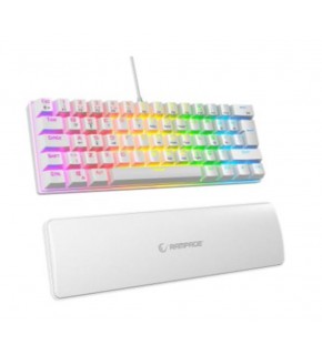 Rampage ALLY K11 Beyaz Rainbow Q Gaming Oyuncu Klavye Bilek Destekli Blue Switch