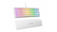 Rampage ALLY K11 Beyaz Rainbow Q Gaming Oyuncu Klavye Bilek Destekli Blue Switch
