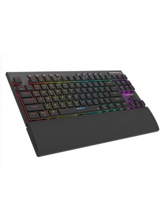 Rampage BERU Siyah 2.4G + BT Wireless RED SWITCH Mekanik Gaming Oyuncu Klavye Slim RGB