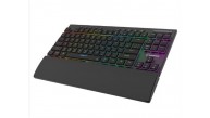 Rampage BERU Siyah 2.4G + BT Wireless RED SWITCH Mekanik Gaming Oyuncu Klavye Slim RGB