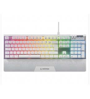 Rampage Carbon Beyaz RGB Q Gaming Oyuncu Klavye Bilek Destekli Red Switch