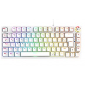 Rampage ENIGMA 75 Beyaz USB RGB Aydınlatmalı Red Switch Tam Türkçe  Gaming Mekanik Klavye