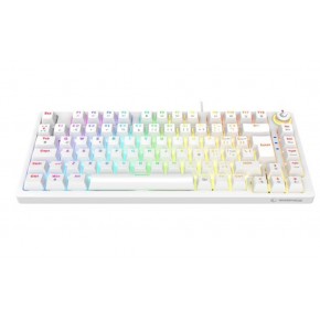 Rampage ENIGMA 75 Beyaz USB RGB Aydınlatmalı Red Switch Tam Türkçe  Gaming Mekanik Klavye