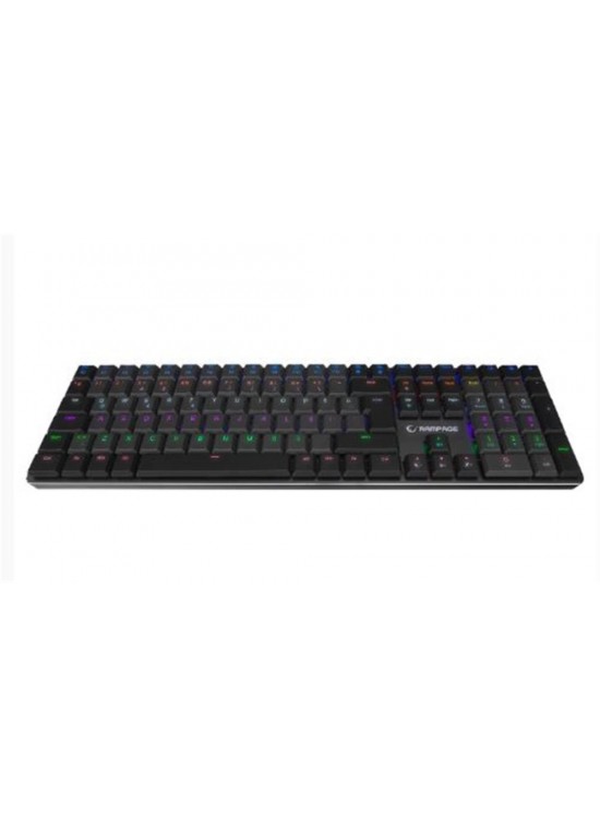 Rampage GRANITE PRO Siyah-Gri Low Profile BLUE SWITCH Q Rainbow Mekanik Gaming Oyuncu Klavye
