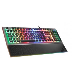 Rampage KB-R101 IMPRESSIVE Gri-Siyah USB RGB Aydınlatmalı İnce Tasarım Red Switch Oyuncu Klavyesi