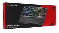 Rampage KB-R101 IMPRESSIVE Gri-Siyah USB RGB Aydınlatmalı İnce Tasarım Red Switch Oyuncu Klavyesi