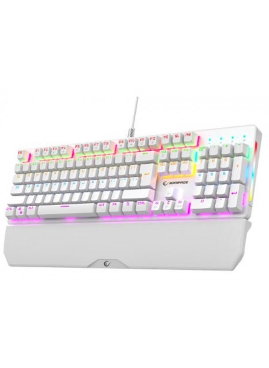 Rampage KB-R86 UMBRA Beyaz USB Rainbow Aydınlatmalı Blue  English Mekanik Gaming Oyuncu Klavye
