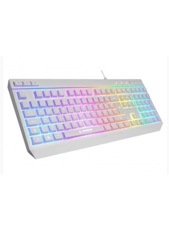 Rampage KM-R57  Beyaz RGB Aydınlatmalı Q Oyuncu Multmedia Klavye ve 12800 DPI Mouse Gaming Set