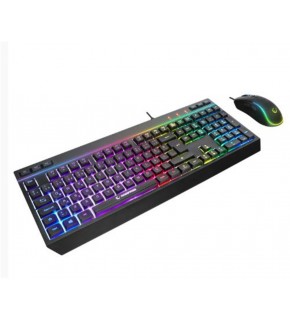 Rampage KM-R57  Siyah RGB Aydınlatmalı Q Oyuncu Multmedia Klavye ve 12800 DPI Mouse Gaming Set