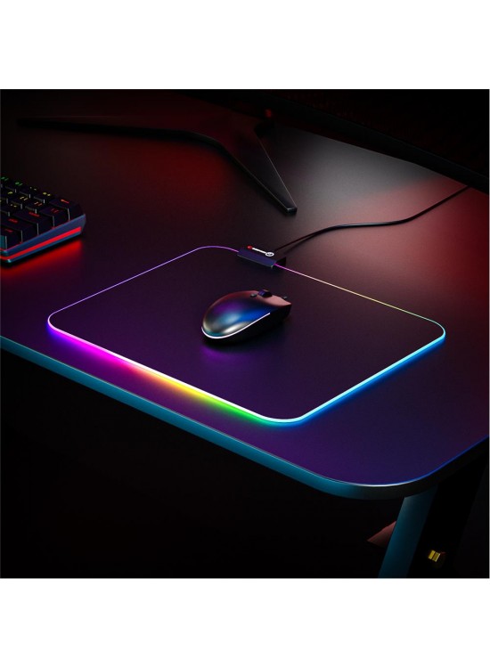 Rampage Pulsar MP-21 Siyah 252-328-3mm RGB Ledli Gaming Mouse Pad Rampage Pulsar MP-21 Siyah 252-328-3mm RGB Ledli Gaming Mouse Pad