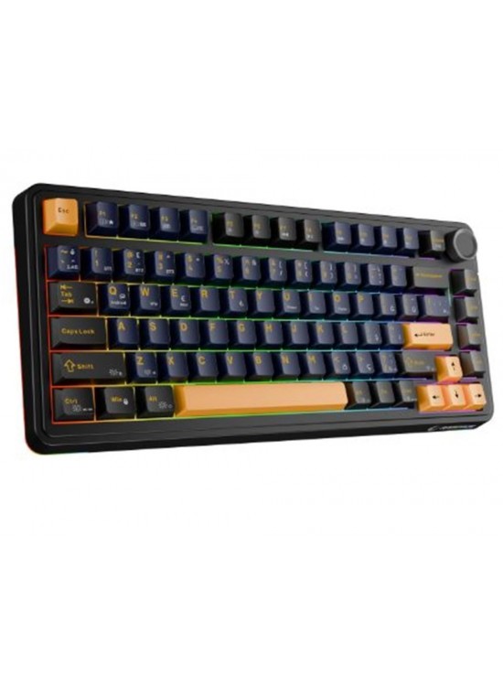 Rampage Quell Siyah Hot Swap 2.4G + BT Wireless RGB Gasket Oil Switch Türkçe Q PBT  Mekanik Klavye