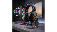 Rampage RM-K1 PULSAR Siyah Usb 7.1 Surround+Titreşim RGB Gaming Oyuncu Mikrofonlu Kulaklık