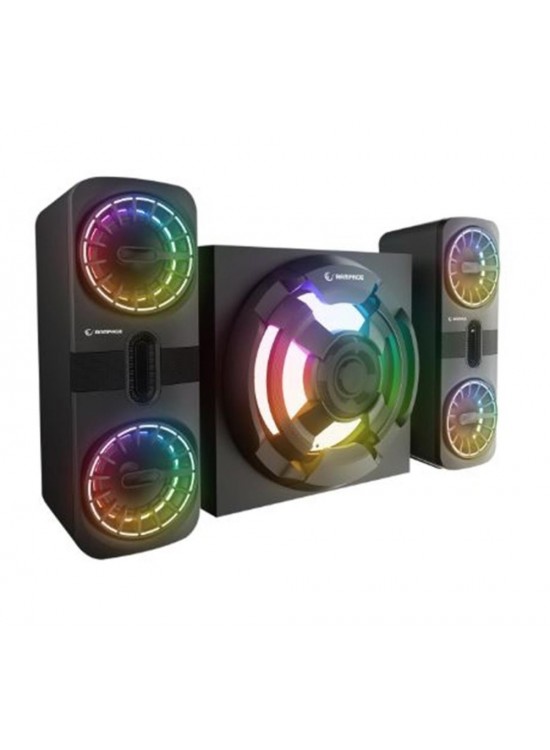 Rampage RMS-311 SHARD 2+1 80W Siyah USB,FM,Bluetooth,HMDI,Optica Rgb Işıklı Speaker