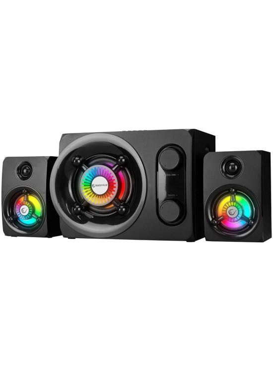 Rampage RMS-G8 Antares 2+1 25W Bluetooth+USB-SD-FM Rainbow Siyah Led Işıklı Gaming Speaker Hoparlör
