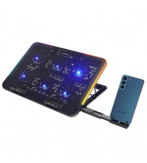 Rampage SIXPOWER R9 6 Fan RGB Işıklı Telefon Tutuculu Notebook Soğutucu