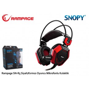 Rampage SN-R5 X-CORE Siyah-kırmızı Oyuncu Mikrofonlu Kulaklık Usb