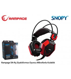 Rampage SN-R5 X-CORE Siyah-kırmızı Oyuncu Mikrofonlu Kulaklık Usb