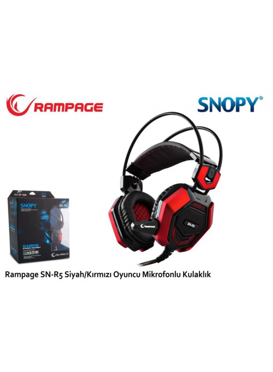 Rampage SN-R5 X-CORE Siyah-kırmızı Oyuncu Mikrofonlu Kulaklık Usb Rampage SN-R5 X-CORE Siyah-kırmızı Oyuncu Mikrofonlu Kulaklık Usb