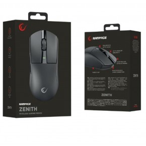 Rampage ZENITH BT+Wired+2.4G Siyah Kablosuz PAW3395 52833 MCU Gaming Oyuncu Mouse