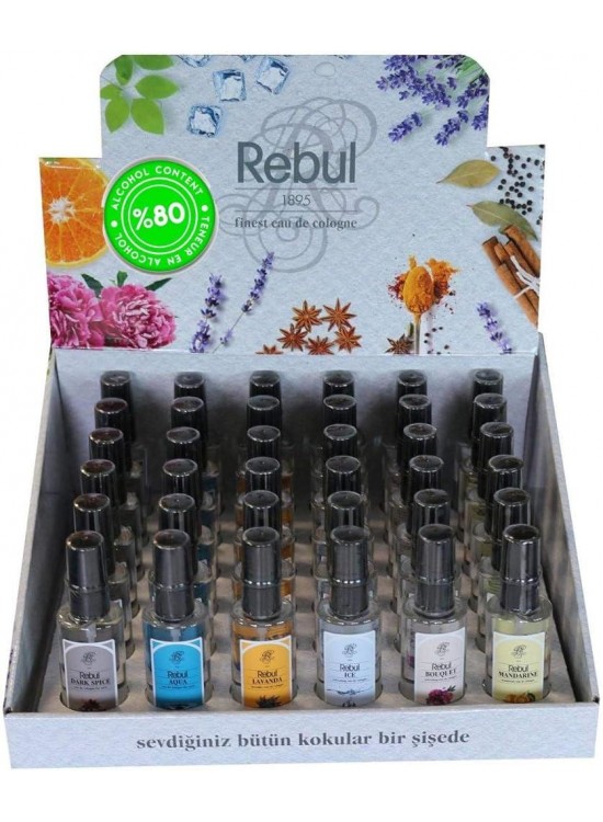 Rebul 36lı Set 50ml Sprey Kolonya Rebul 36lı Set 50ml Sprey Kolonya