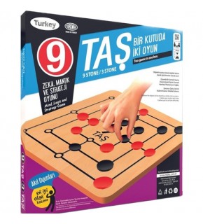 Redka 9 Taş / 3 Taş Akıl, Zeka ve Strateji Oyunu, Kutu Oyunu