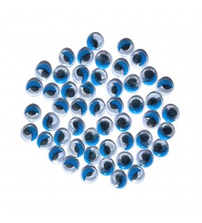 Renkli Oynar Göz Kirpikli 15Mm -1000-Mavi