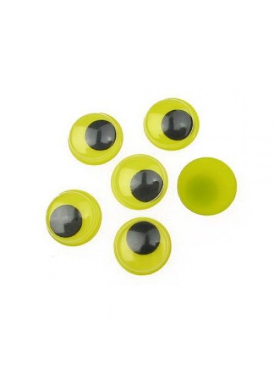 Renkli Oynar Göz Kirpikli 15Mm -1000- Sarı