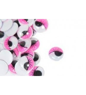 Renkli Oynar Göz Kirpikli 15Mm 2000li Pembe