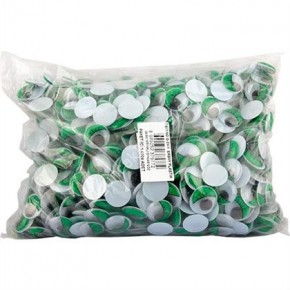Renkli Oynar Göz Kirpikli 20Mm -1000- Yeşil
