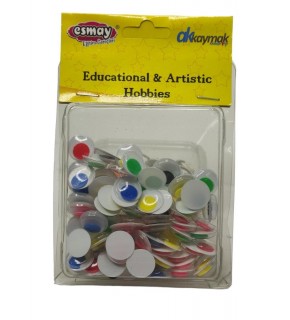 Renkli Oynar Göz Kirpiksiz 15Mm 100 Lü G3409