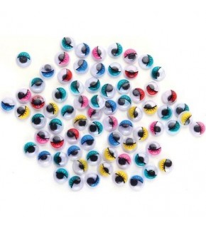 Renkli Oynar Göz Kirpiksiz 15Mm-2000-Karışık
