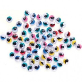 Renkli Oynar Göz Kirpiksiz 15Mm-2000-Karışık