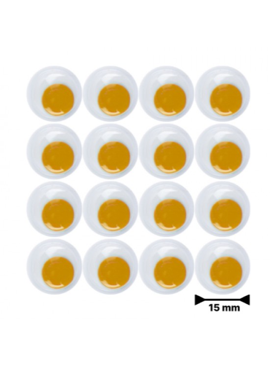 Renkli Oynar Göz Kirpiksiz 15Mm-2000-Sarı