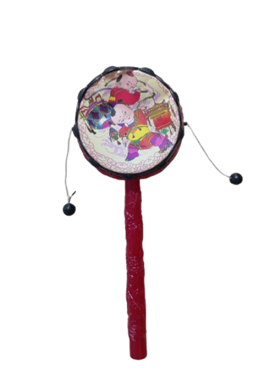 Resimli Saplı Davul Tamtam